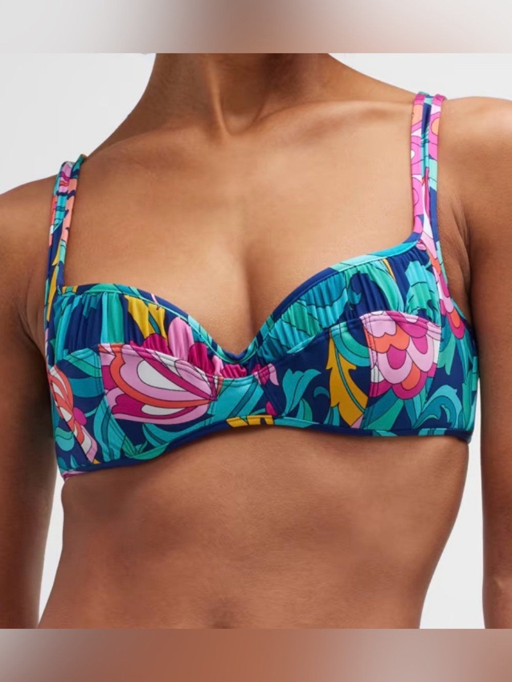 Trina Turk India Garden Underwire Bikini Top Size 8